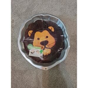 Vintage WILTON JUNGLE LION KING Animal Head Face SHAPE CAKE PAN 2105-2095
